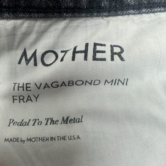 Mother Vagabound Mini Fray Jean Denim Mini Skirt Size 26 In Pedal To The Metal - Picture 11 of 16